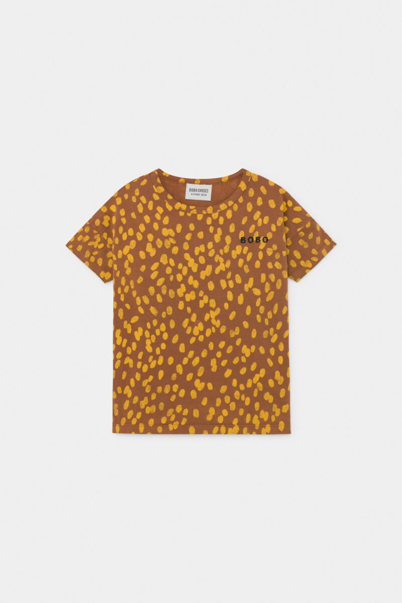 all over jaguar printed tshirt, camiseta estampada niños, algodón orgánico
