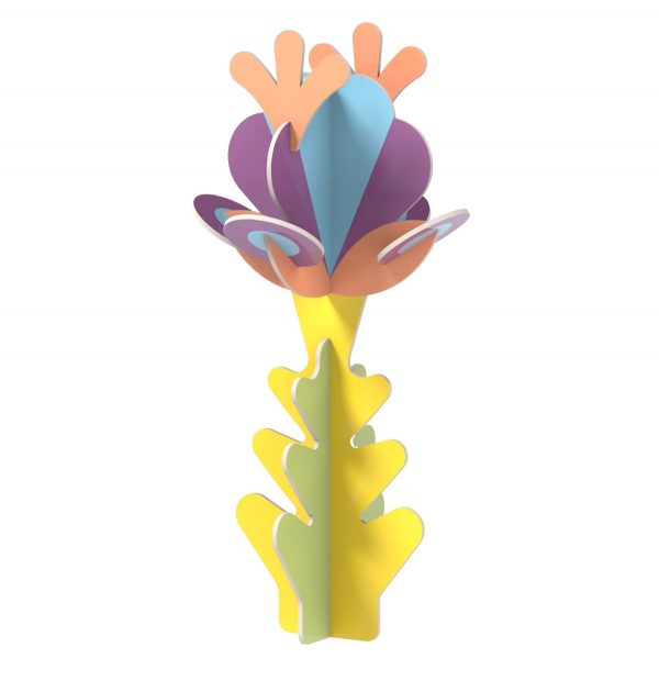 Escultura de «Elysian Flower 4» de papel para armar