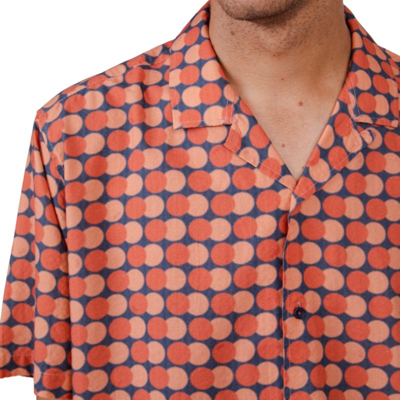 Brava Camisa Aloha manga corta hecha de Viscosa organica